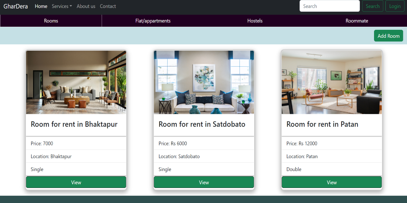 Room Sharing and Rental System